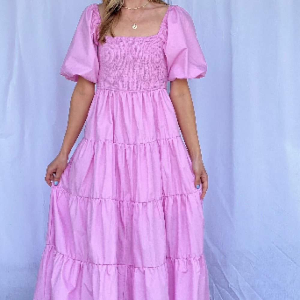 Tiered skirt maxi dress